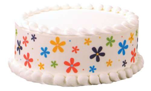 Daisy Flowers Edible Icing Strips - Click Image to Close